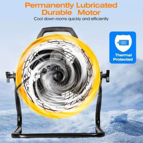18 in. Low Noise Turbo Fan 4019 CFM 3-Speed Portable Air Circulator for Shop, Office, Greenhouse, Home and, alternate view 3