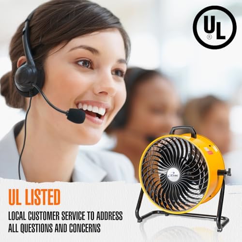 18 in. Low Noise Turbo Fan 4019 CFM 3-Speed Portable Air Circulator for Shop, Office, Greenhouse, Home and, alternate view 7
