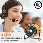 18 in. Low Noise Turbo Fan 4019 CFM 3-Speed Portable Air Circulator for Shop, Office, Greenhouse, Home and, alternate view 7