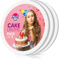 18 Inch Cake Drum Pack of 3 - Smooth-Edged - Sturdy Boards Round - Bend Resistant Multi-Layered Cake Base for