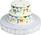 18 Inch Cake Stand Round Metal Cupcake in White