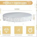 18 Inch Cake Stand Round Metal Cupcake in White, alternate view 2