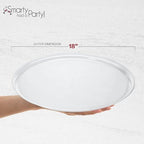 18 Inch Clear Round Plastic Serving Tray - Elegant Large Plastic Serving Trays for Parties, Catering & Buffets, alternate