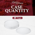 18 Inch Clear Round Plastic Serving Tray - Elegant Large Plastic Serving Trays for Parties, Catering & Buffets, alternate