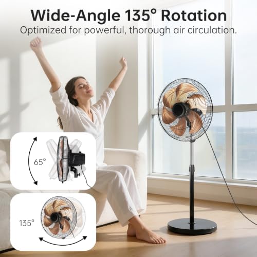 18 Inch DC Oscillating Metal Stand Pedestal Fan, alternate view 3