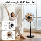 18 Inch DC Oscillating Metal Stand Pedestal Fan, alternate view 3