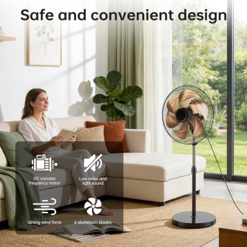 18 Inch DC Oscillating Metal Stand Pedestal Fan, alternate view 4