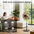18 Inch DC Oscillating Metal Stand Pedestal Fan, alternate view 4