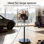 18 Inch DC Oscillating Metal Stand Pedestal Fan, alternate view 7