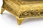 18 inch Hexagonal Gold Wedding Cake Stand, Hand Crafted, Embossed, Durable Build in Gold, alternate view 5