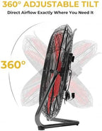 18-Inch Industrial Floor Fan, 5300 CFM, 2-in-1 Wall-Mount Design, alternate view 5