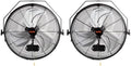 18 Inch Industrial Wall Mount Fan 2PCS High Velocity 4000 CFM Black
