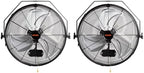 18 Inch Industrial Wall Mount Fan 2PCS High Velocity 4000 CFM Black