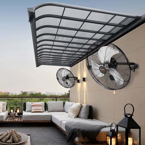 18 Inch Industrial Wall Mount Fan 2PCS High Velocity 4000 CFM Black, alternate view 2