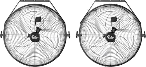 18 Inch Industrial Wall Mount Fan, 4200 CFM 3 Speed Commercial Ventilation Metal Fan for Warehouse, Greenhouse