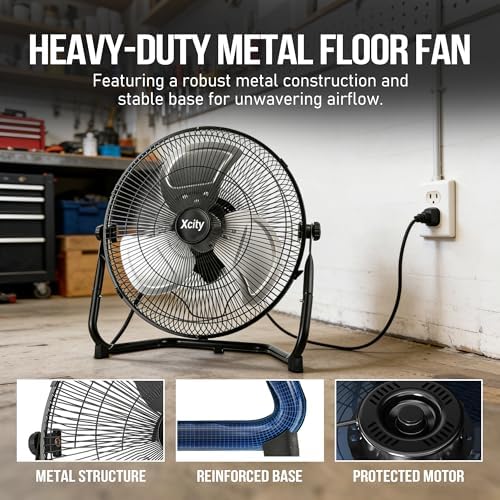18 Inch Metal Floor & Box Fan High Velocity 4000 CFM, alternate view 5