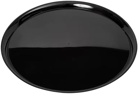 18 inch PS Black Round Serving Tray, 25/case in Black