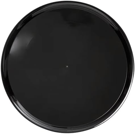 18 inch PS Black Round Serving Tray, 25/case in Black, alternate view 2