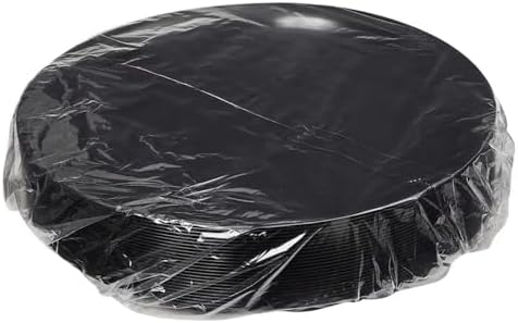 18 inch PS Black Round Serving Tray, 25/case in Black, alternate view 3