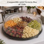 18 inch PS Black Round Serving Tray, 25/case in Black, alternate view 6