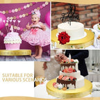 18 Inch Round Wedding Cake Stand for Cupcakes & Desserts, Gold in Gold, alternate view 6