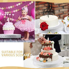 18 Inch Round Wedding Cake Stand for Cupcakes & Desserts, White in White, alternate view 6