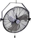 18 Inch Wall Mount Fan, 4550 CFM High Velocity Metal Fan with 3 Speeds, Sealed Motor & 360° Tilt, Heavy Duty