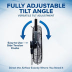 18 Inch Wall Mount Fan, 4550 CFM High Velocity Metal Fan with 3 Speeds, Sealed Motor & 360° Tilt, Heavy Duty, alternate view