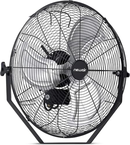 18" Outdoor Wall Mount Fan, High Velocity Hanging Fan for Patios