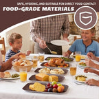 18 Pack 11.5 x 8 Inch Disposable Serving Trays, Rectangle Disposable Serving Platters, Wood Grain Heavy Duty, alternate view