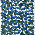 18 Pack 144 FT Artificial Flower Garland Fake Blue Roses Vines Silk Flowers in Blue
