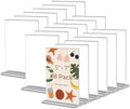 18 Pack Acrylic Sign Holder 5 x 7, Double-Sided Clear Sign Holder Plastic Stands for Display, T Shape Acrylic