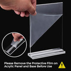 18 Pack Acrylic Sign Holder 5 x 7, Double-Sided Clear Sign Holder Plastic Stands for Display, T Shape Acrylic, alternate view