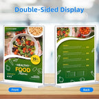 18 Pack Acrylic Sign Holder 8.5 x 11, Double-Sided Clear Sign Holder Plastic Stands for Display, T Shape Acrylic, alternate