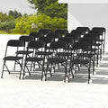 18 Pack Black Folding Chairs for School Events Wedding Party Picnic