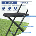 18 Pack Black Folding Chairs for School Events Wedding Party Picnic, alternate view 6