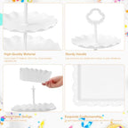 18 Pack Dessert Table Display Set 3 Tiered Tray Stand & Cupcake Holder Display Tower for Cakes, Cupcakes, alternate view 5