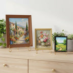 18 Pcs 4/6/8 Inch Plate Stands for Display, Gold Iron Small Easels Tabletop Picture Stand Multifunctional, alternate view 6