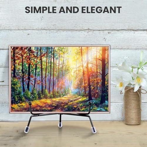 18 Pcs Anti Slip Plate Stands for Display, Black, 10 Inch in Black, alternate view 7