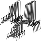 18 Pcs Anti Slip Plate Stands for Display, Black, 6, 8, 10 Inch in Black