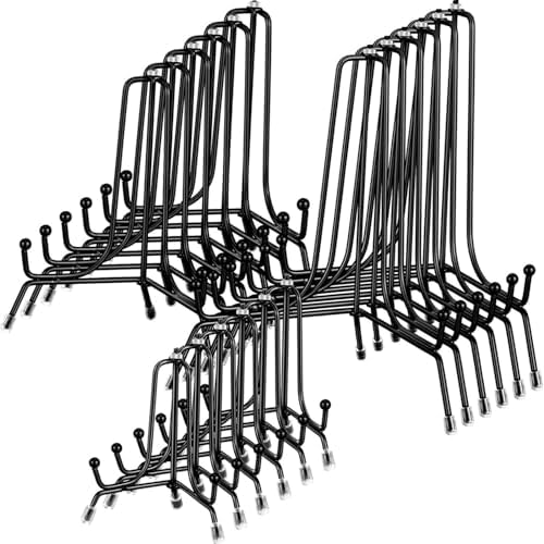 18 Pcs Anti Slip Plate Stands for Display, Black, 6, 8, 10 Inch in Black