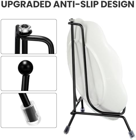 18 Pcs Anti Slip Plate Stands for Display, Black, 6 Inch in Black, alternate view 4