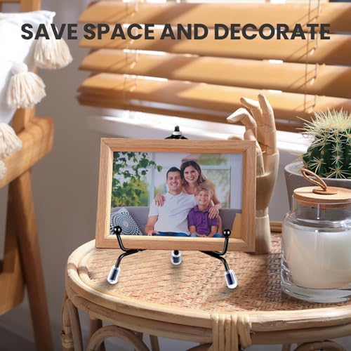 18 Pcs Anti Slip Plate Stands for Display, Black, 8 Inch in Black, alternate view 6