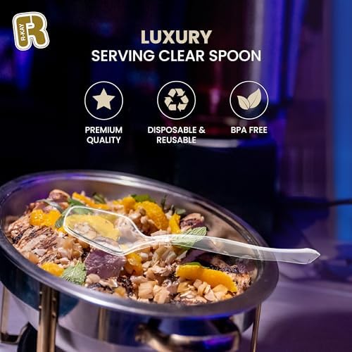 18 Pcs Clear Plastic Serving Utensils Set - 6 Clear Plastic Serving Spoons, 6 Tongs And 6 Forks - Heavy Duty, alternate view