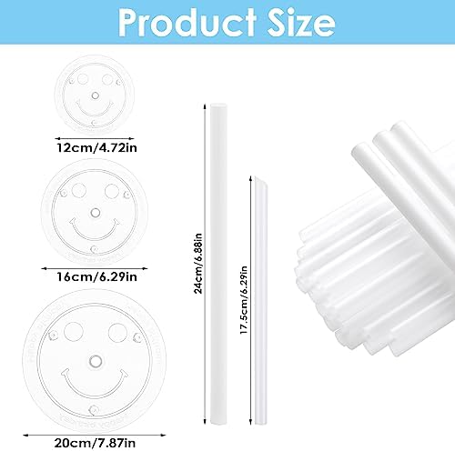 18 Pieces Cake Dowel Rods Set, 15 Pcs Cake Dowels Rods with 3 Pcs Cake Boards 4.72+6.29+7.87 inches Cake Dowels, alternate