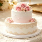 18" Round Cake Drum,1/2" Double‐Wall Corrugated Greaseproof Cake Board Base in White, alternate view 2