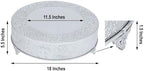 18" Silver Round Embossed Metal Cake Plateau Stand, Wedding Dessert Table Display Riser in Silver, alternate view 2