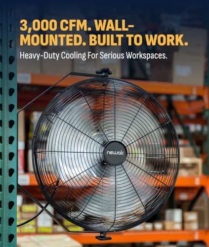 18" Wall Mount Fan, Heavy Duty Industrial Shop and Garage Fan, alternate view 3