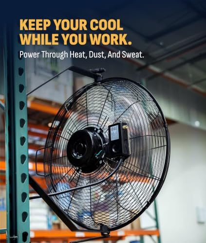 18" Wall Mount Fan, Heavy Duty Industrial Shop and Garage Fan, alternate view 4