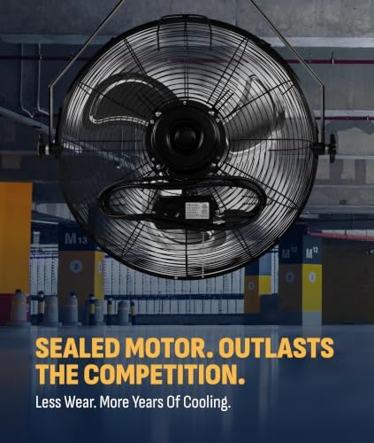 18" Wall Mount Fan, Heavy Duty Industrial Shop and Garage Fan, alternate view 5